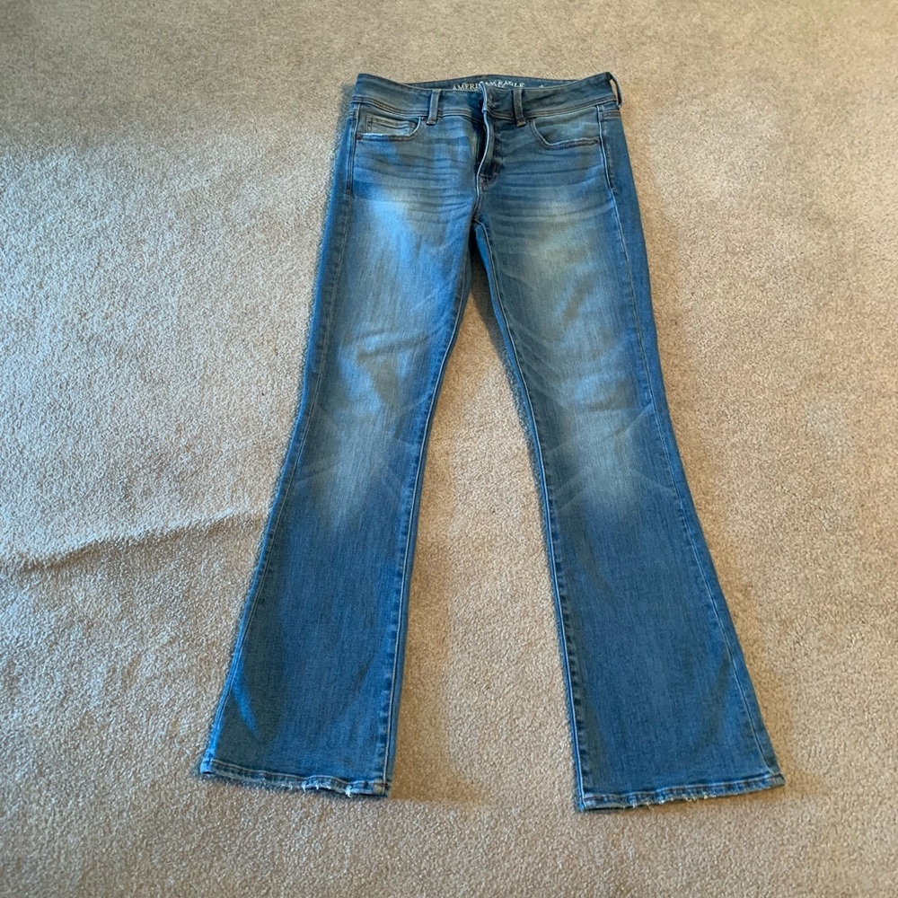 American Eagle kickboot midrise medium blue size 8 regular